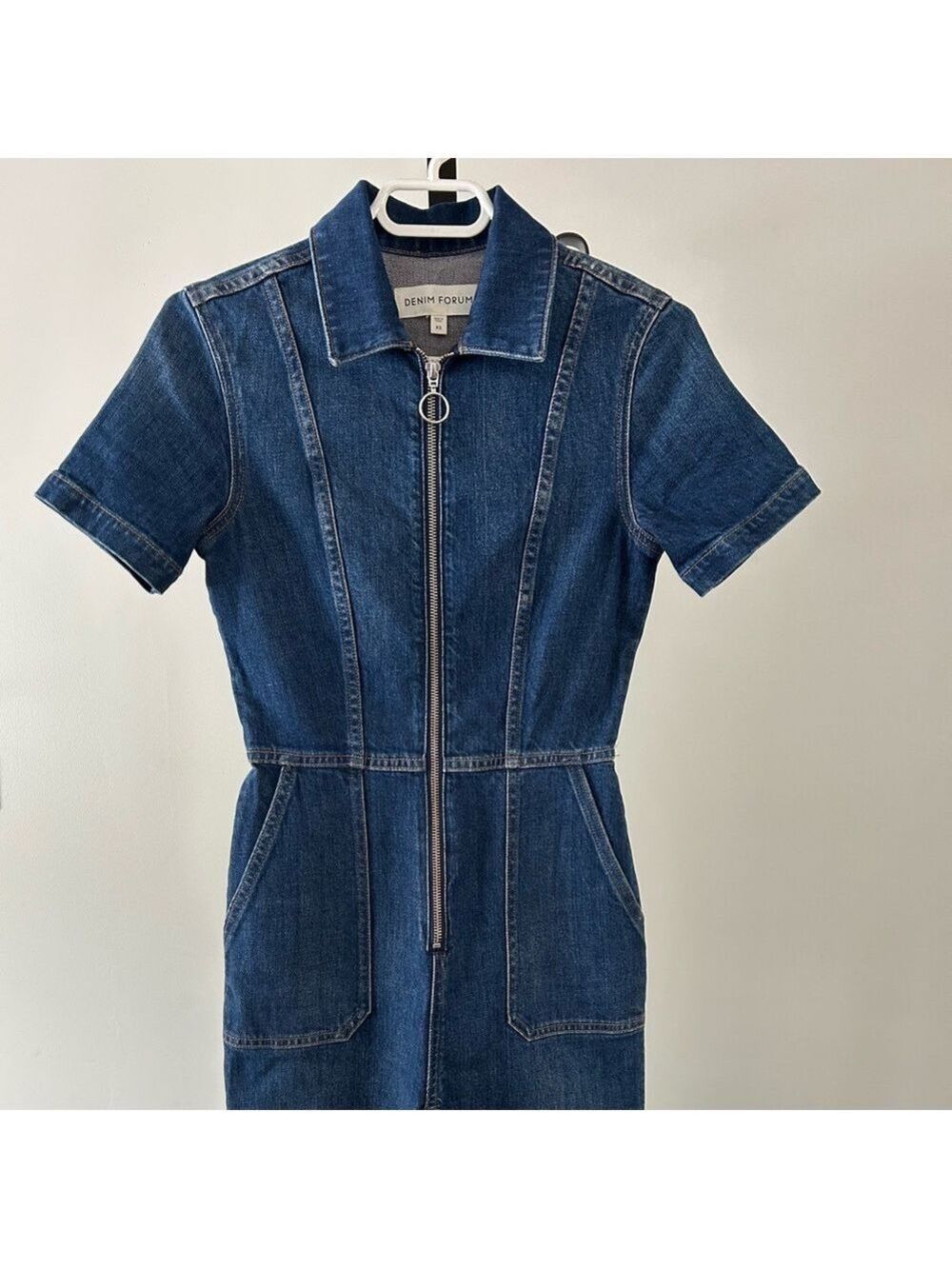 Aritzia Denim Forum The Francoise Jumpsuit, Size XSmall. - Picture 3 of 11